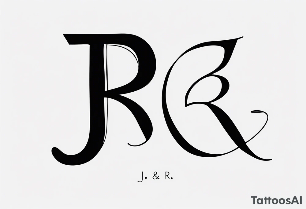 Letter J and letter R close together kids initial tattoo tattoo idea