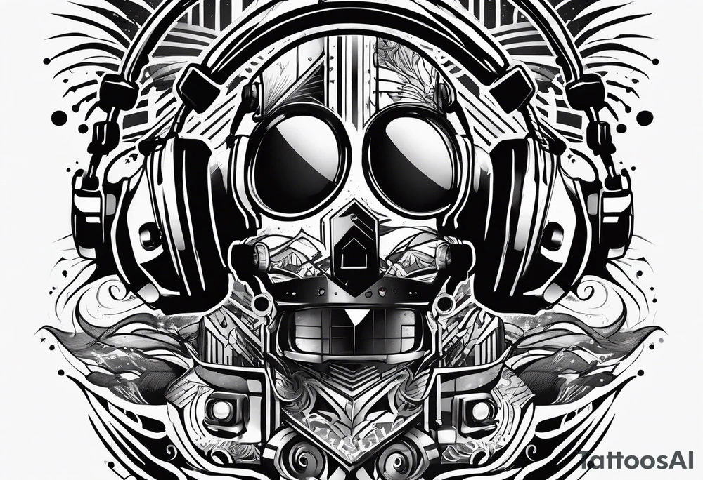 A forearm tattoo about electronic music tattoo idea