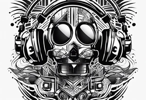 A forearm tattoo about electronic music tattoo idea