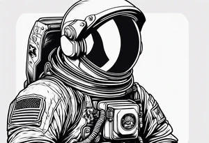 Space Astronau erde tattoo idea