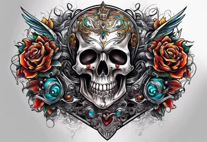 death pointing out tattoo idea