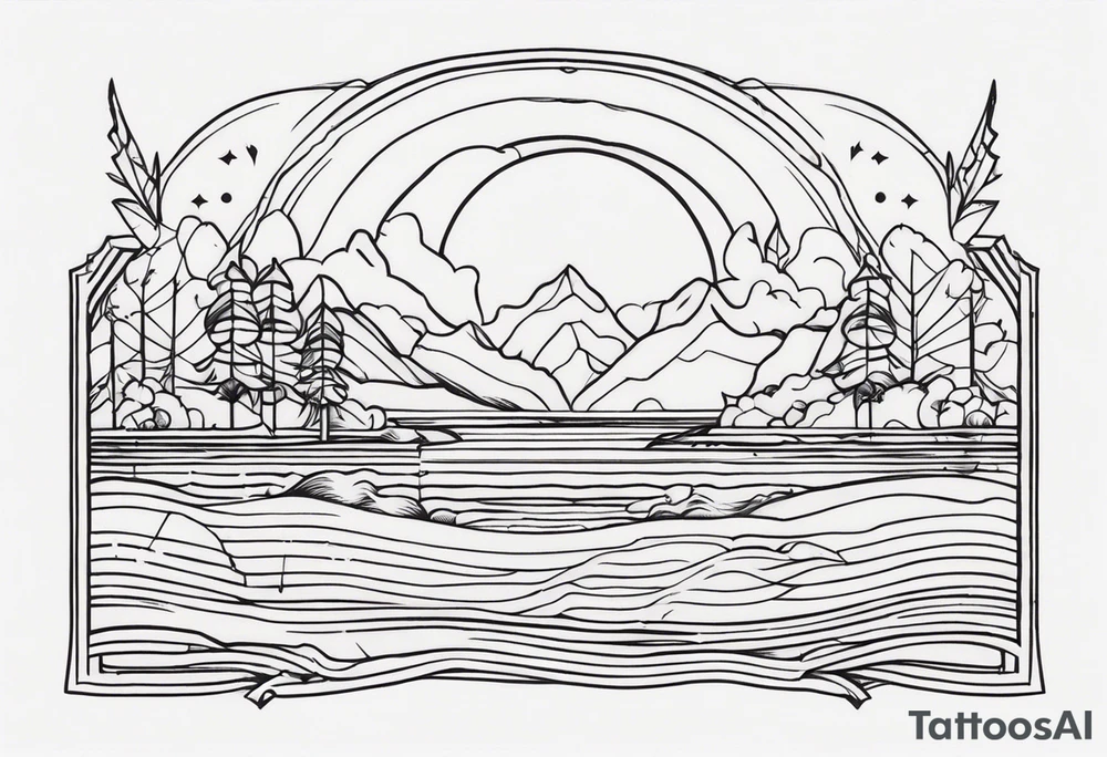 small minimalistic no border tattoo idea