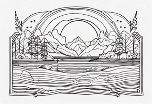 small minimalistic no border tattoo idea
