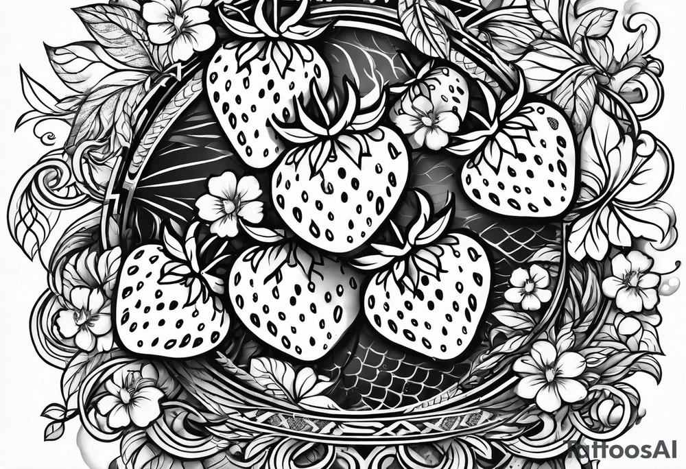 Strawberry tattoo idea