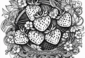 Strawberry tattoo idea