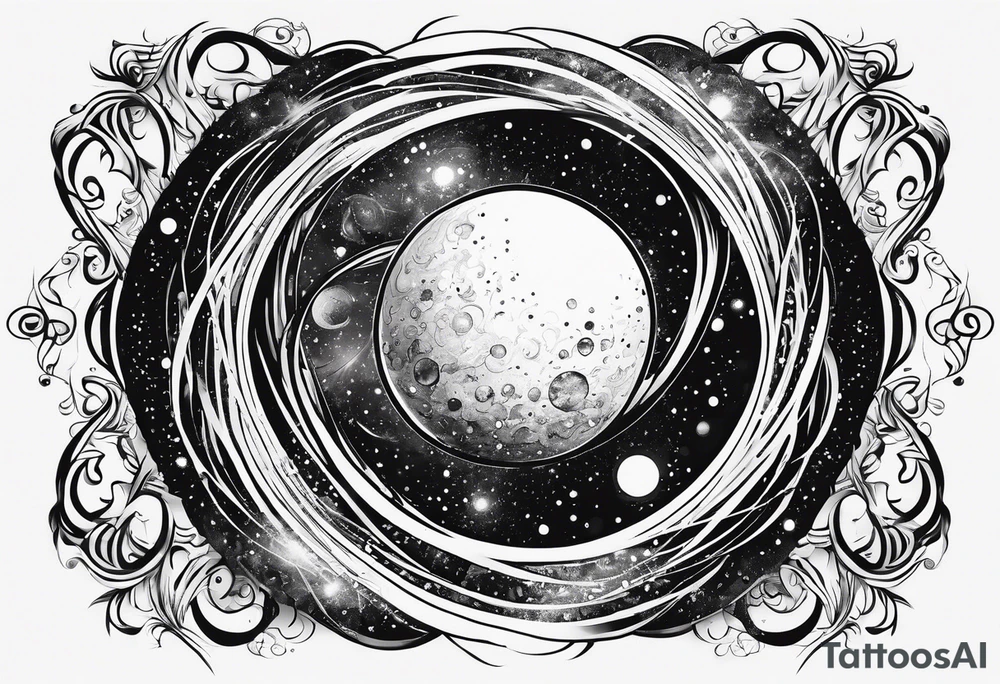 infinity symbol as a black hole tattoo idea