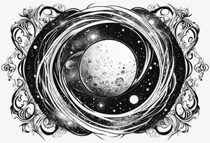 infinity symbol as a black hole tattoo idea