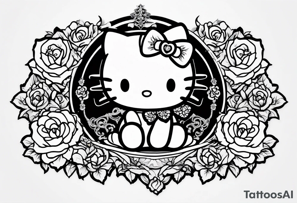 Hello kitty horor tattoo idea