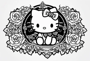 Hello kitty horor tattoo idea