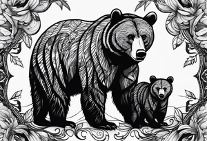 mamma bear and cub tattoo idea