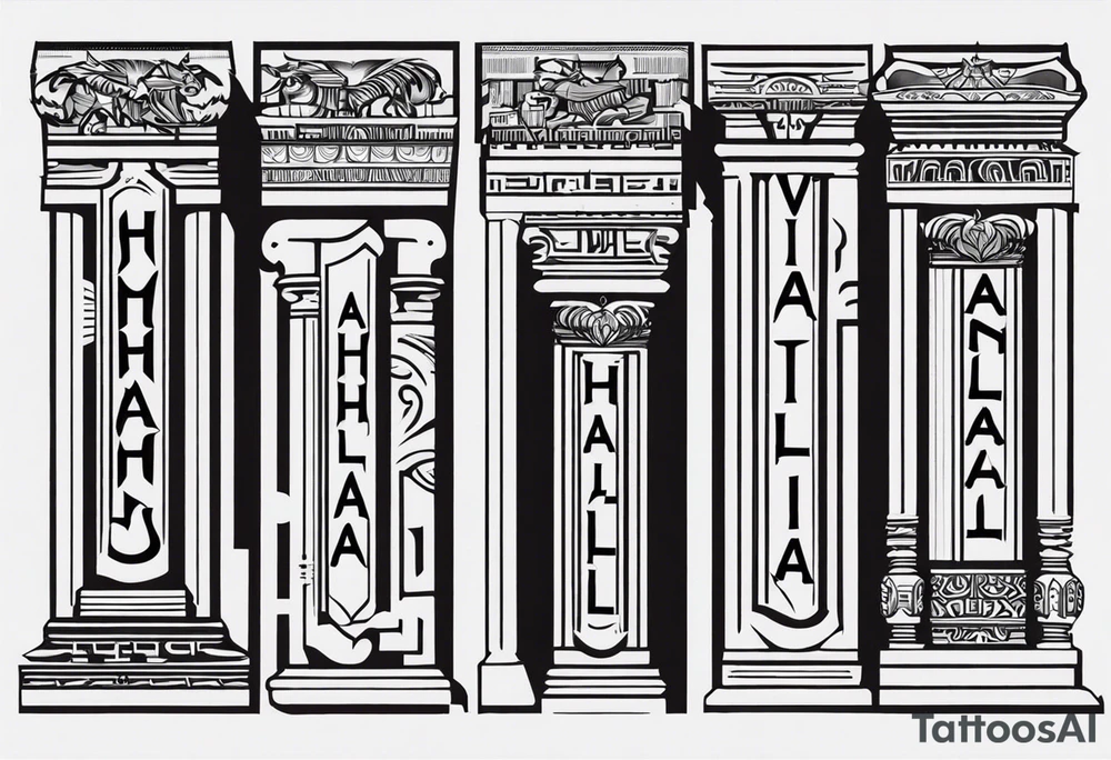 Valhalla steps
 pillars tattoo idea