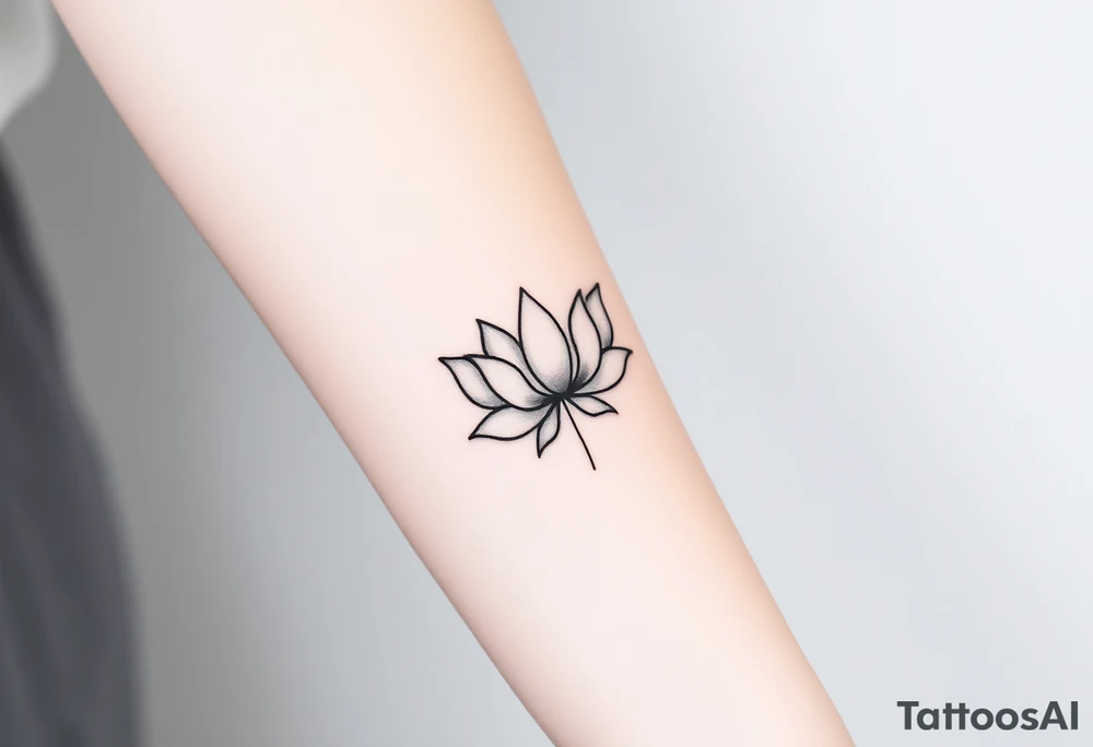 Lotus and Leo symbol tattoo idea