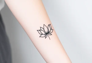 Lotus and Leo symbol tattoo idea