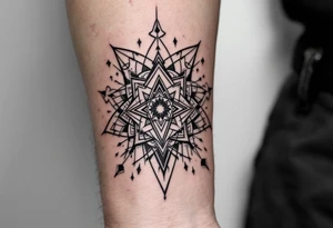 photograph trippy geometric tattoo idea