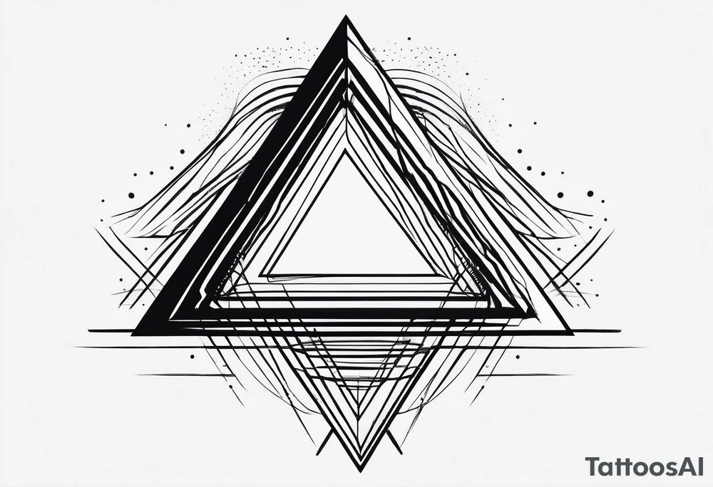A triangle with nothing inside of it very simple, just 5 lines tattoo idea