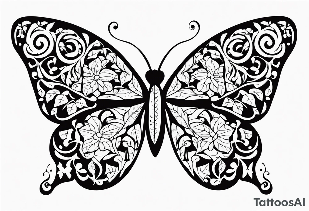 Butterfly, Ivy tattoo idea