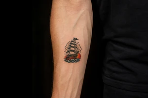 pirate ship tattoo idea