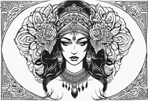 Griechische frau skulptur tattoo idea