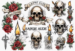 Schriftzug "sapere aude" krieger tattoo idea
