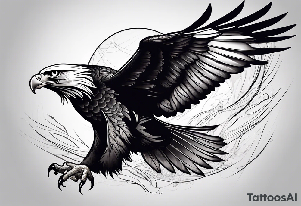 black eagle tattoo idea