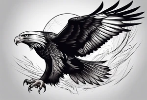 black eagle tattoo idea