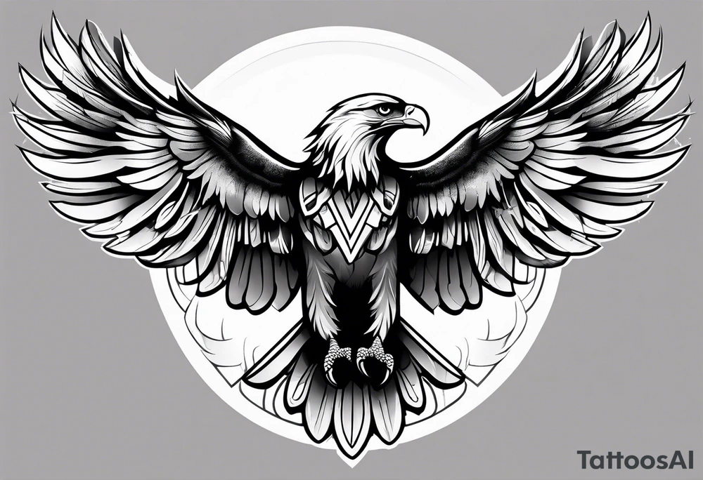 forearm tattoo
eagle just one wing tattoo idea