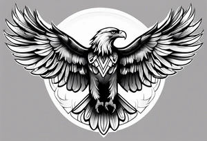 forearm tattoo
eagle just one wing tattoo idea