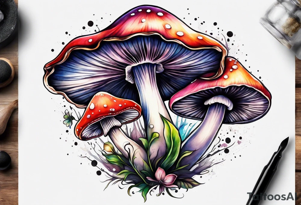 "Graceful Mushrooms" tattoo idea