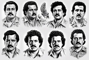Pablo escobar prison board realism tattoo idea