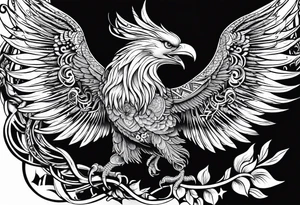 Phoenix mexican style tattoo idea