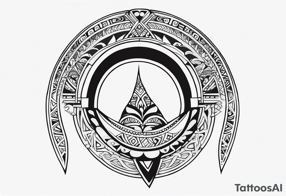 Maori back and neck crescent tattoo design tattoo idea