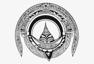 Maori back and neck crescent tattoo design tattoo idea