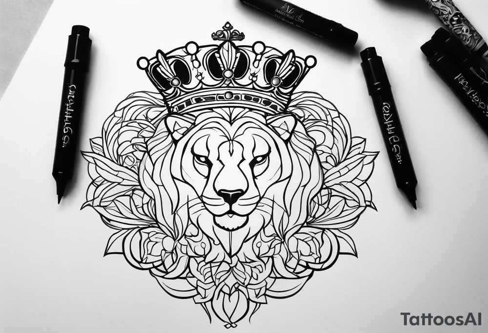 Trust The proces with a mirro of a pon and a King tattoo idea