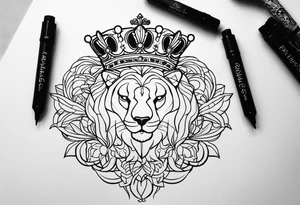 Trust The proces with a mirro of a pon and a King tattoo idea