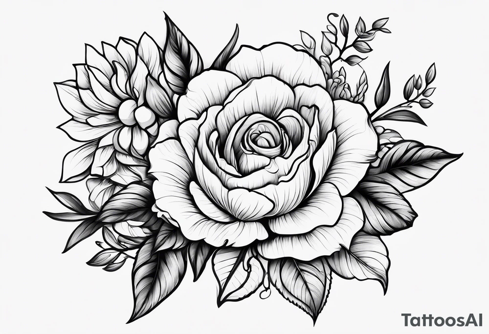 blumenranke tattoo idea