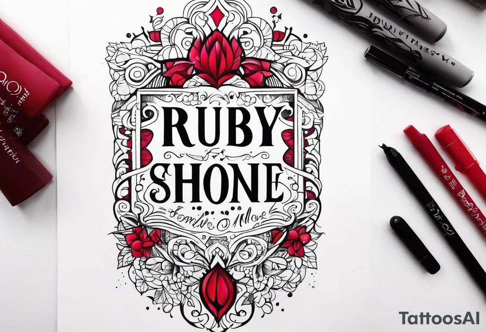 Ruby 🐾 tattoo idea