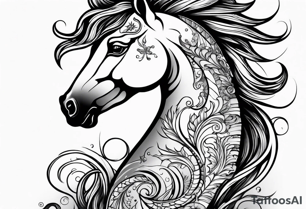 sea horse tattoo idea