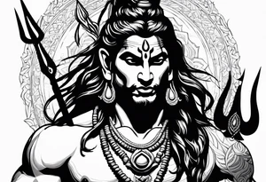 Lord Shiva in angry mood tattoo idea