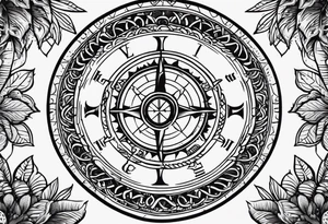 Vegvisir with a semicolon in the middle tattoo idea