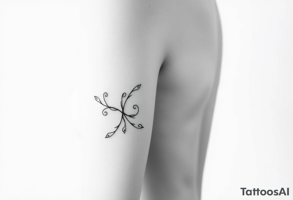 Woman’s simplistic body, drawing tattoo idea
