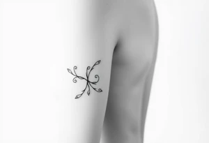 Woman’s simplistic body, drawing tattoo idea