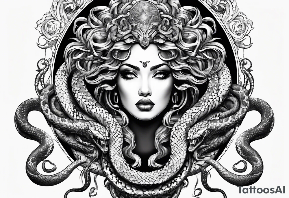 Medusa
Include snake heads tattoo idea