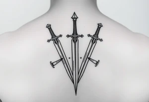 Virgo and sagittarius three swords all together tattoo idea