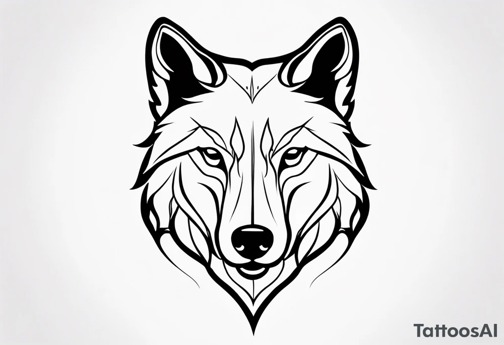 Smiling wolf tattoo idea