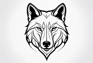 Smiling wolf tattoo idea