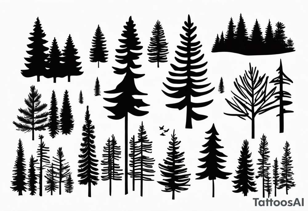 spruce tree tattoo idea