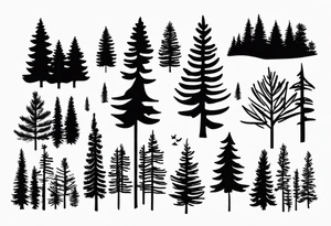 spruce tree tattoo idea