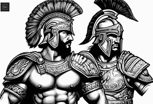 roman warrior theme tattoo design for bicep tattoo idea