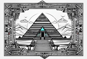 Egyptian pyramids destroyed tattoo idea
