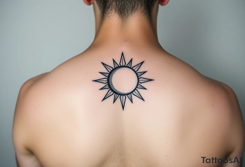 sun and moon together tattoo idea